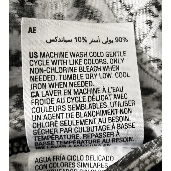 JM Collection Plus Size Printed Jacquard Top Size 2X, Black - Picture 7 of 7